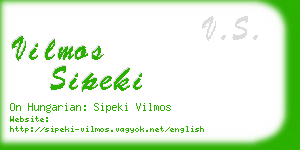 vilmos sipeki business card